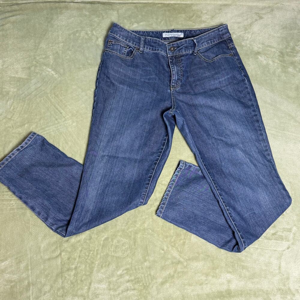 Chico's Ultimate Fit Slim Leg Stretch Denim Jeans Short Women's 1.5 Blue